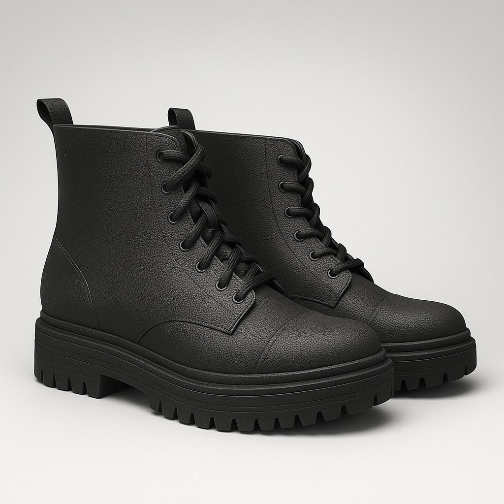 Bota Coturno Feminino Tratorado Militar Estilo Influencer