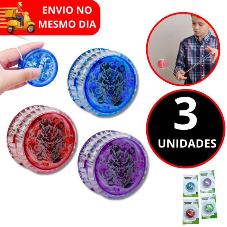 KIT 3 Super ioio Com Luz De Led Divertido profissi