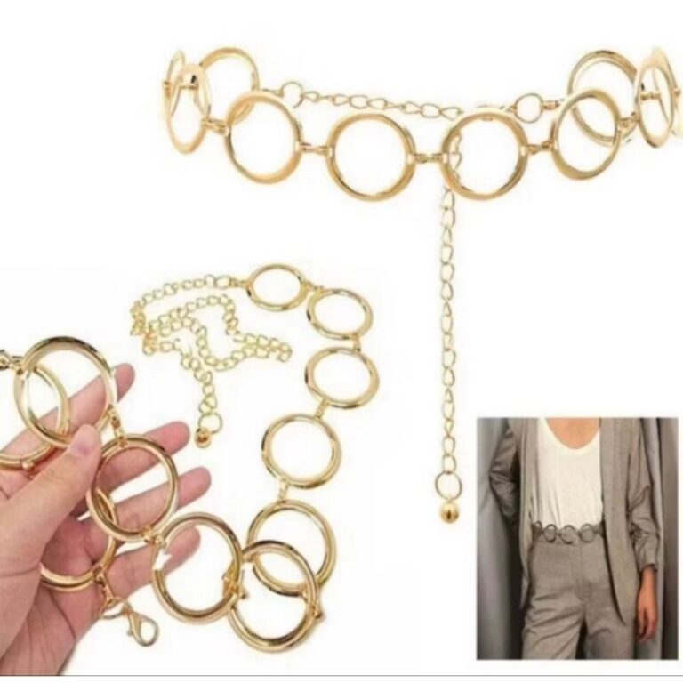 Cinto de corrente, corrente de cintura Argola moda