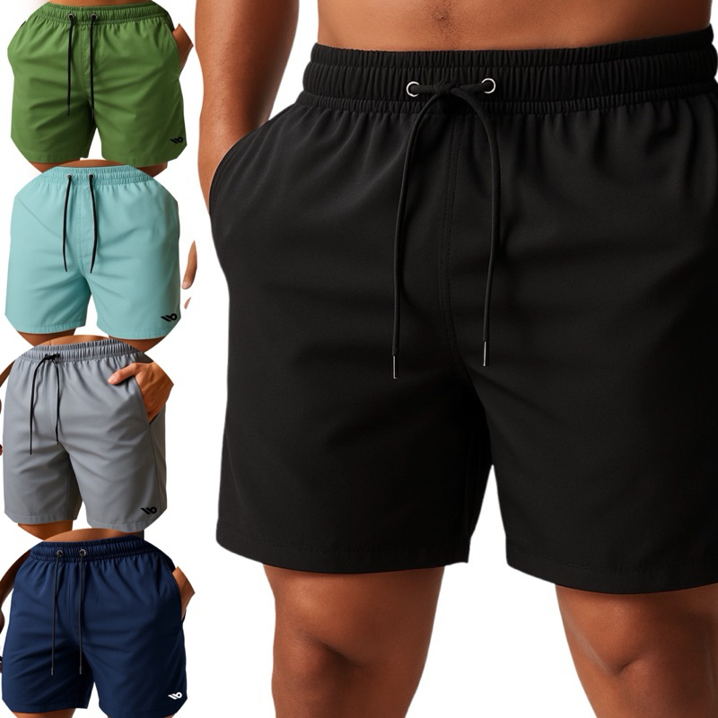 Short Masculino Mauricinho Tactel Elastano Moda Praia Bermuda Verão