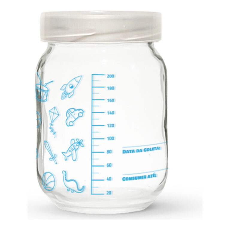 4 Frascos / Potes Vidro P/ Leite Materno – G