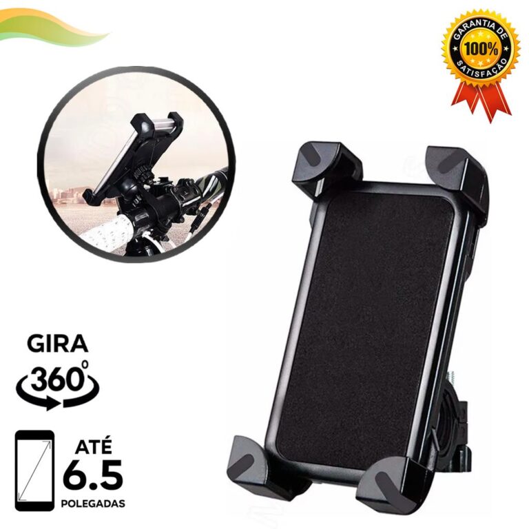 Suporte Emborrachado Guidão De Bike E Moto Para C