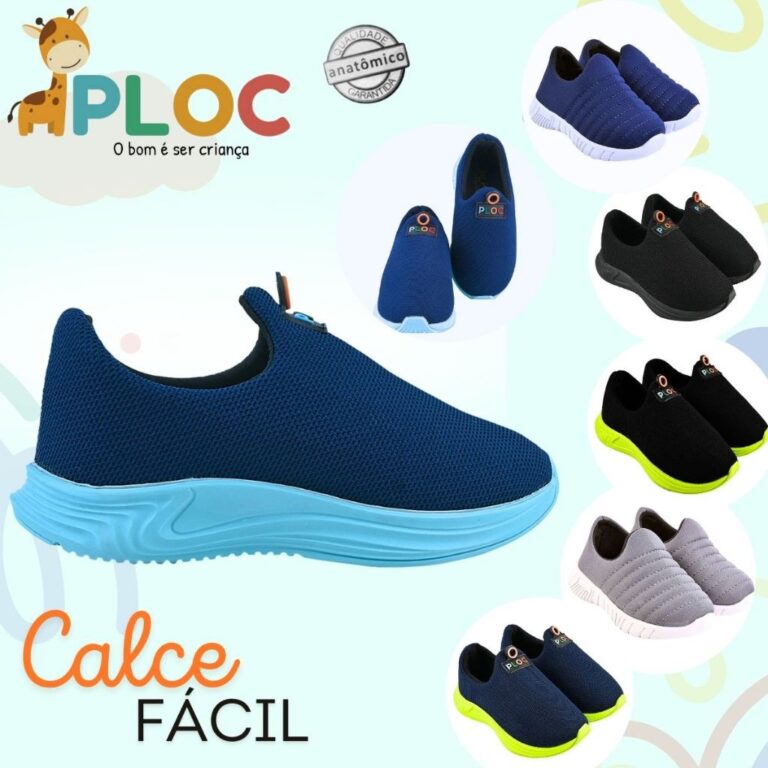 TÊNIS INFANTIL PLOC CALCE FÁCIL ANATÔMICO PLAY2