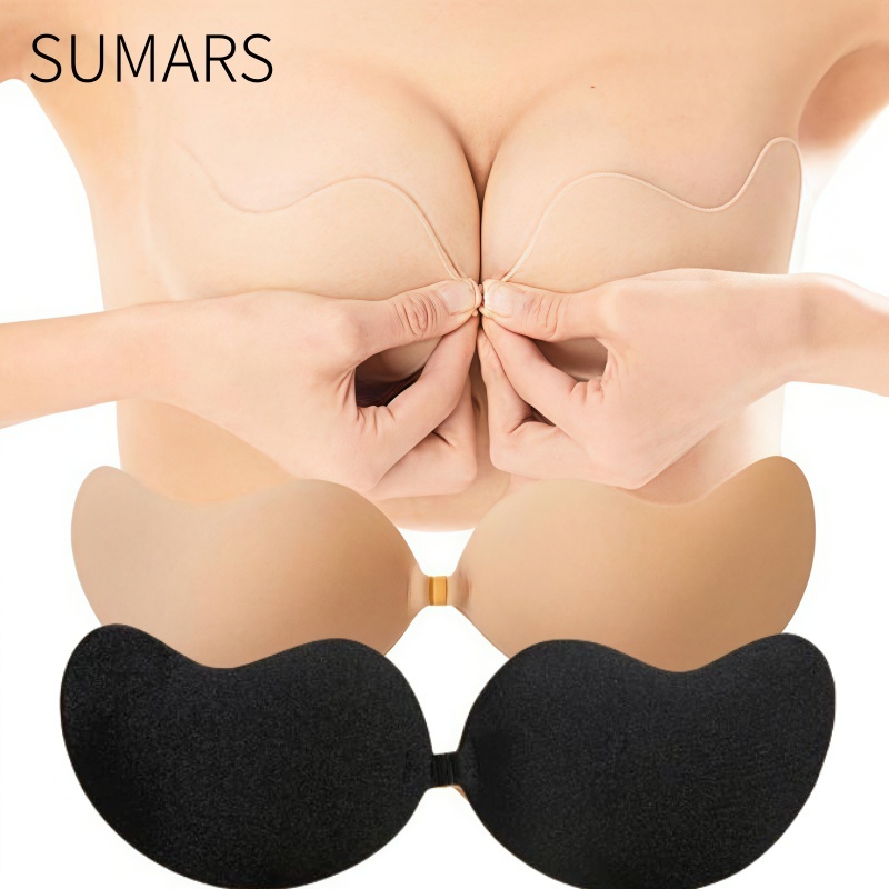 Sutiã Adesivo Push up Invisível Sem Alças para Mulheres Reutilizáveis Com Capas de Mamilo para Vesti