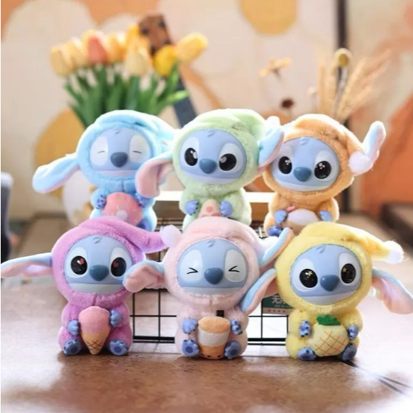15Cm Labubu Do Stitch Blind Box Surpresa Caixa Cha