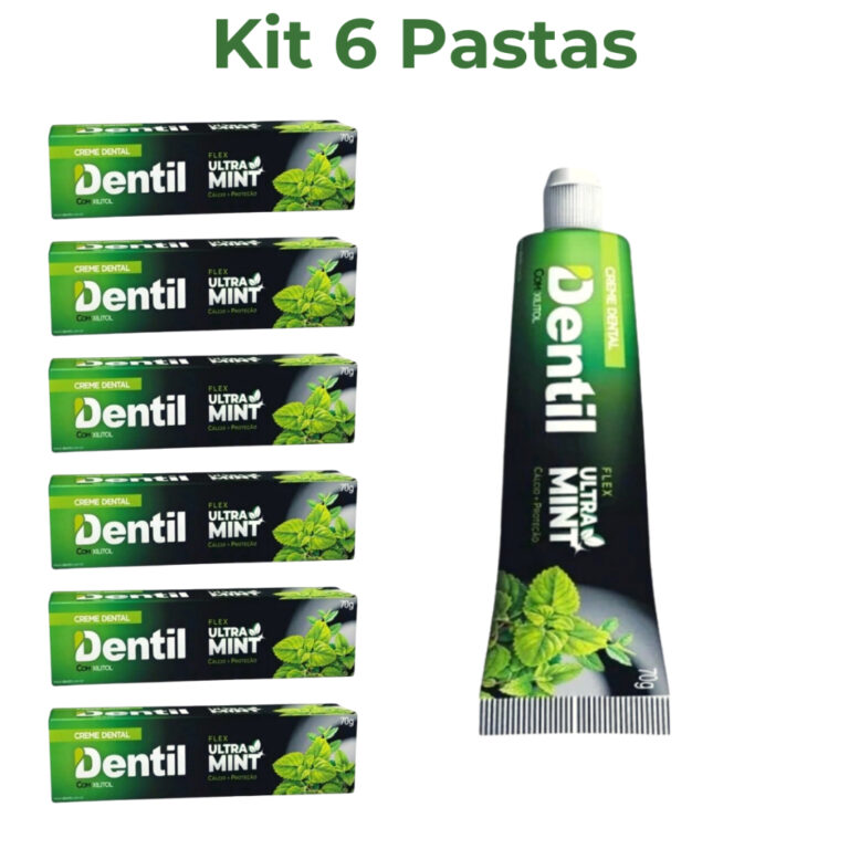 Kit Com 6 Cremes Dentais Dentil Ultra Mint com Xil