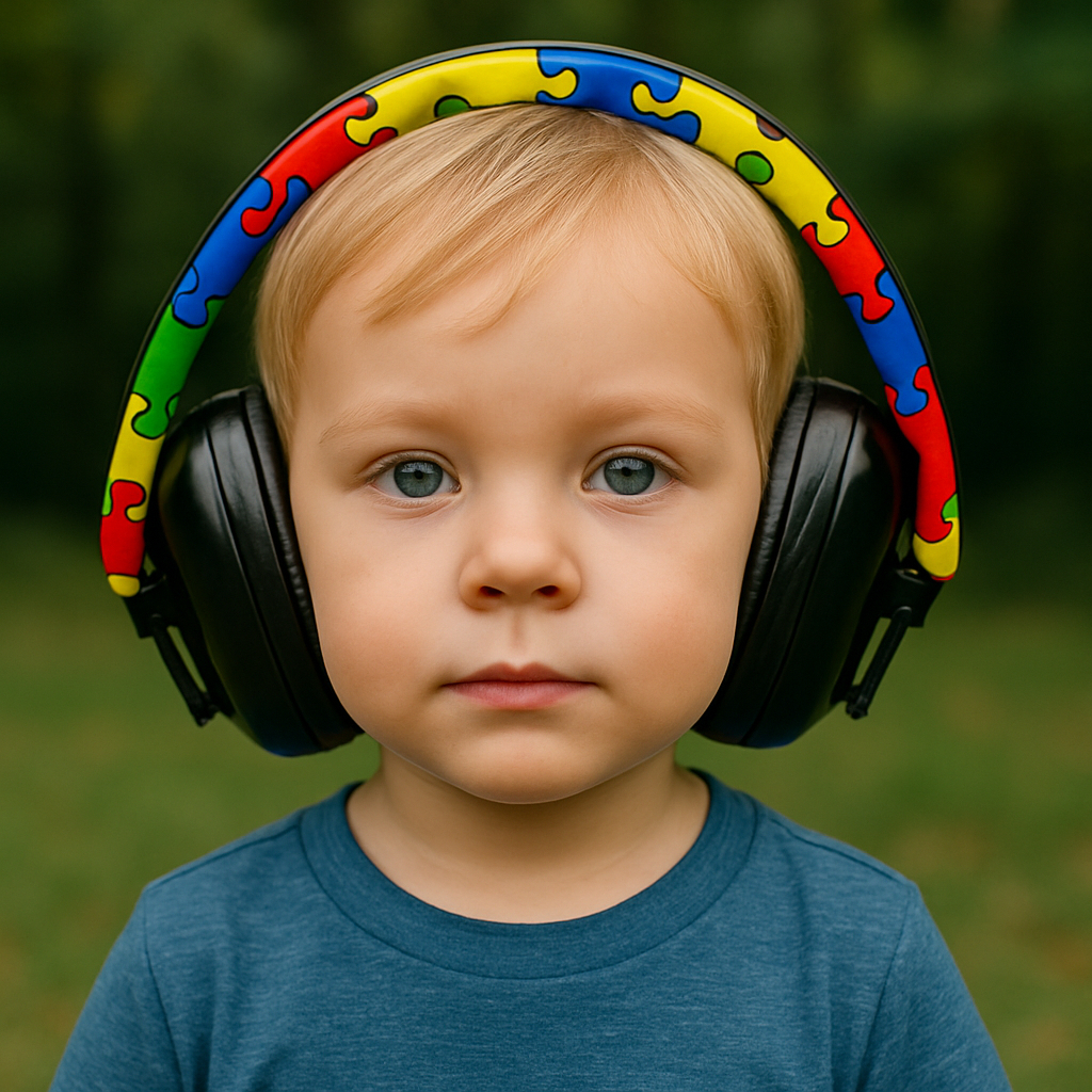 Abafador de ruídos autista personalizado protetor auricular tea autismo