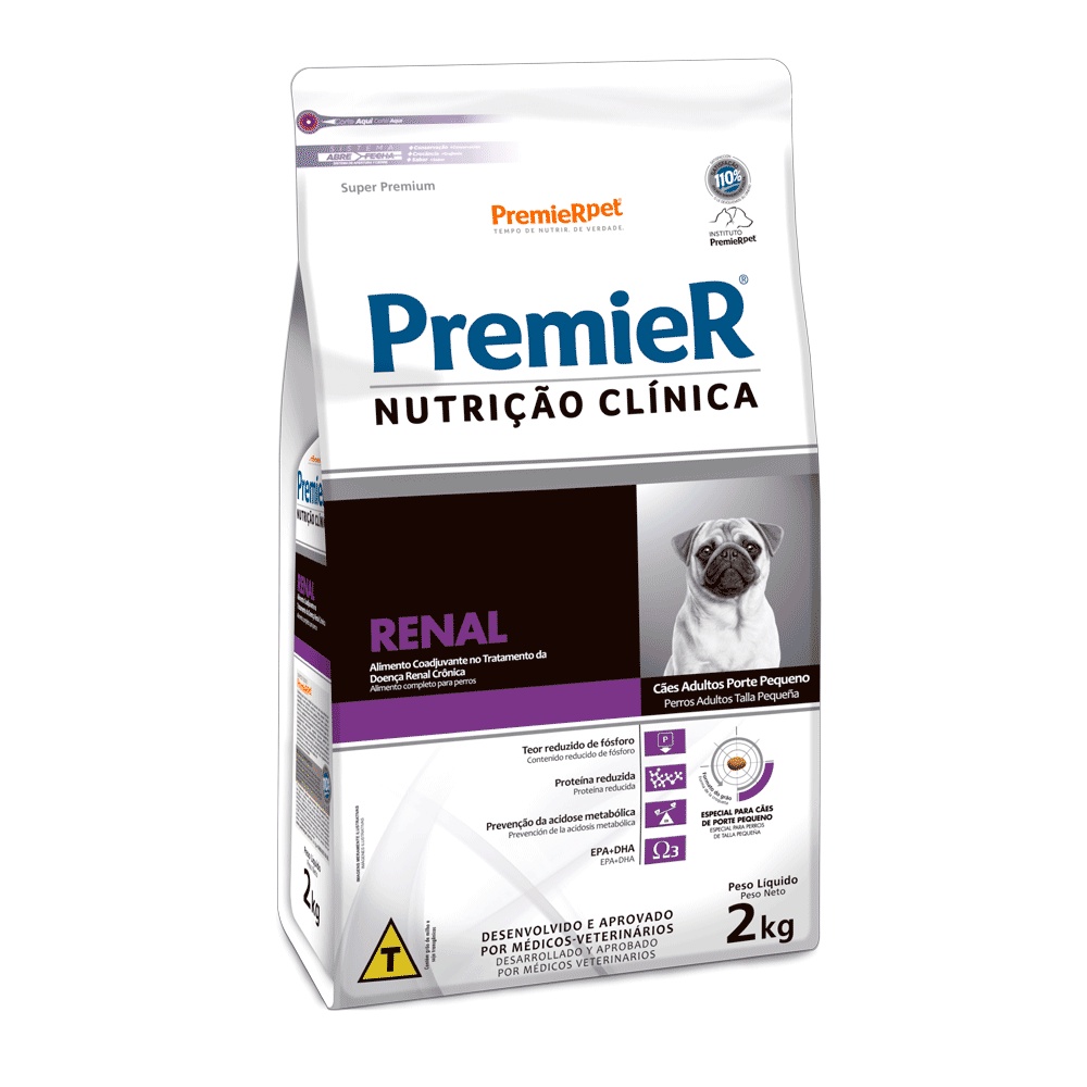 Ração Premier Nutrição Clínica Renal Cães Adultos Porte Pequeno 2kg