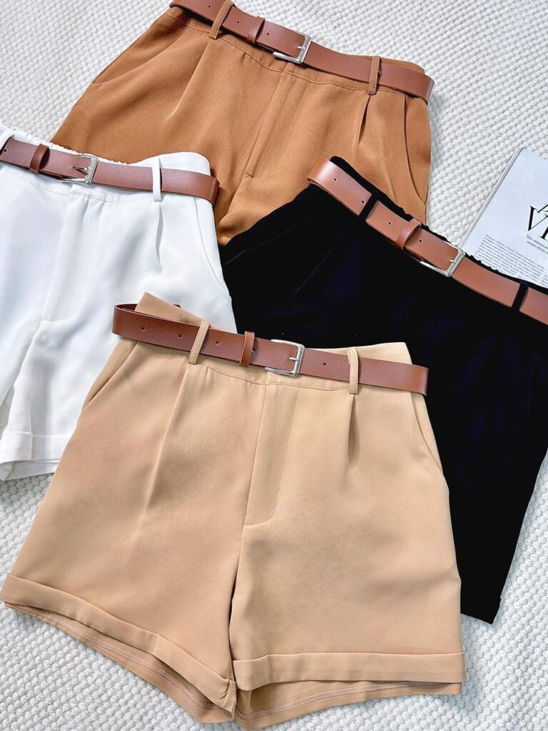Shorts Tipo Alfaiataria Cintura Alta 00183