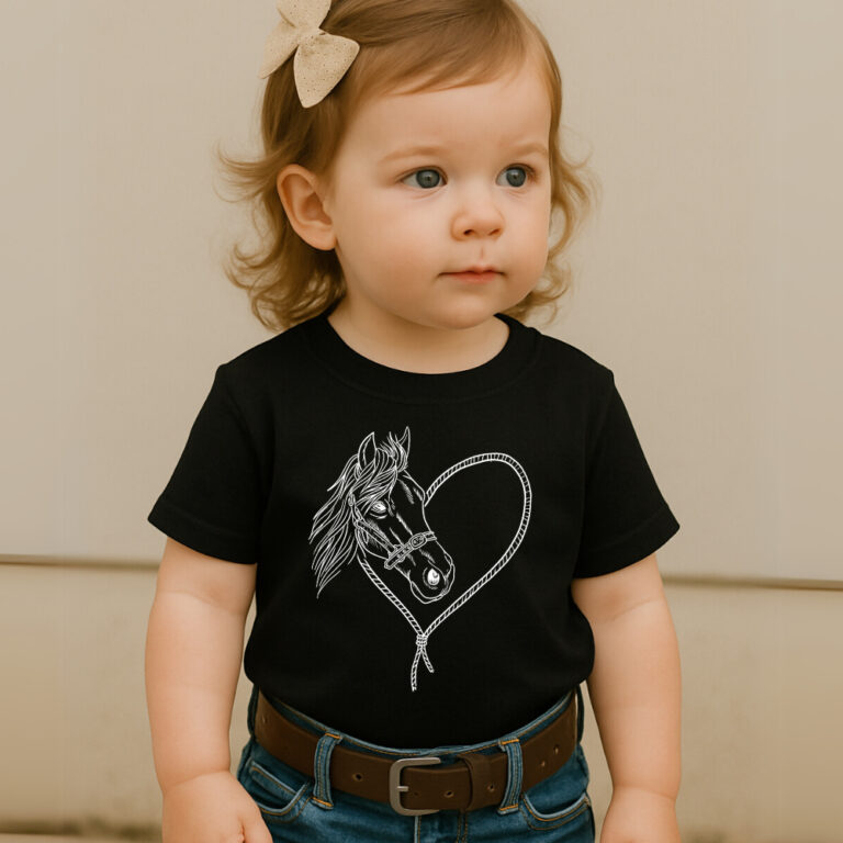 Camiseta Blusa Infantil Modinha Estampa Cavalo Cor