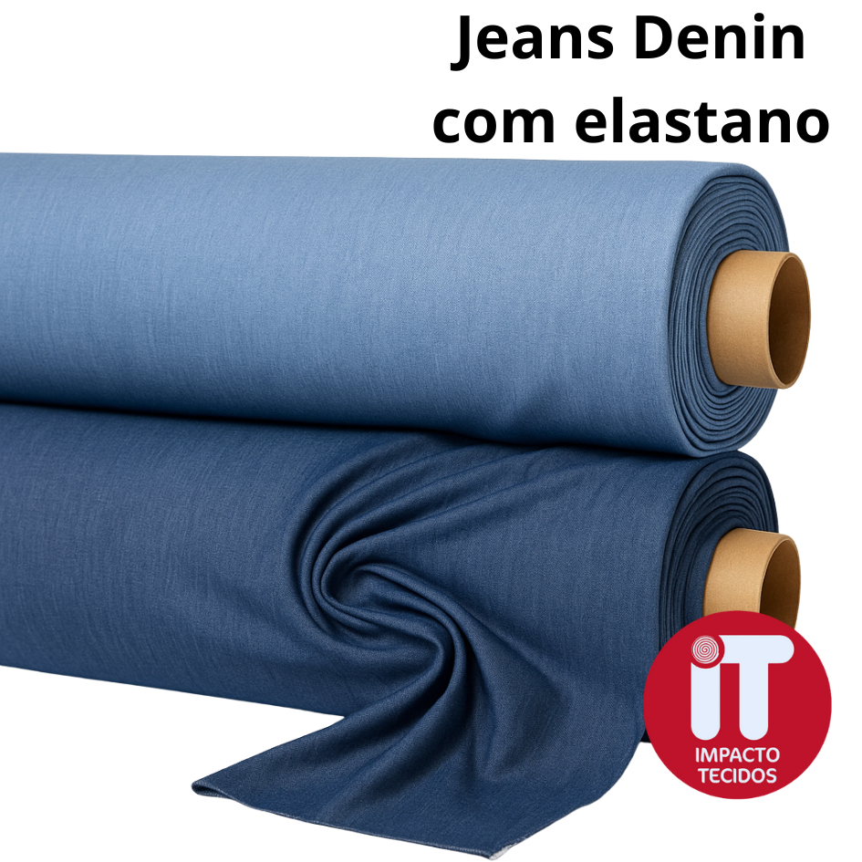 Tecido Jeans Tencel Denin com elastano 1,00mtx1,50mts