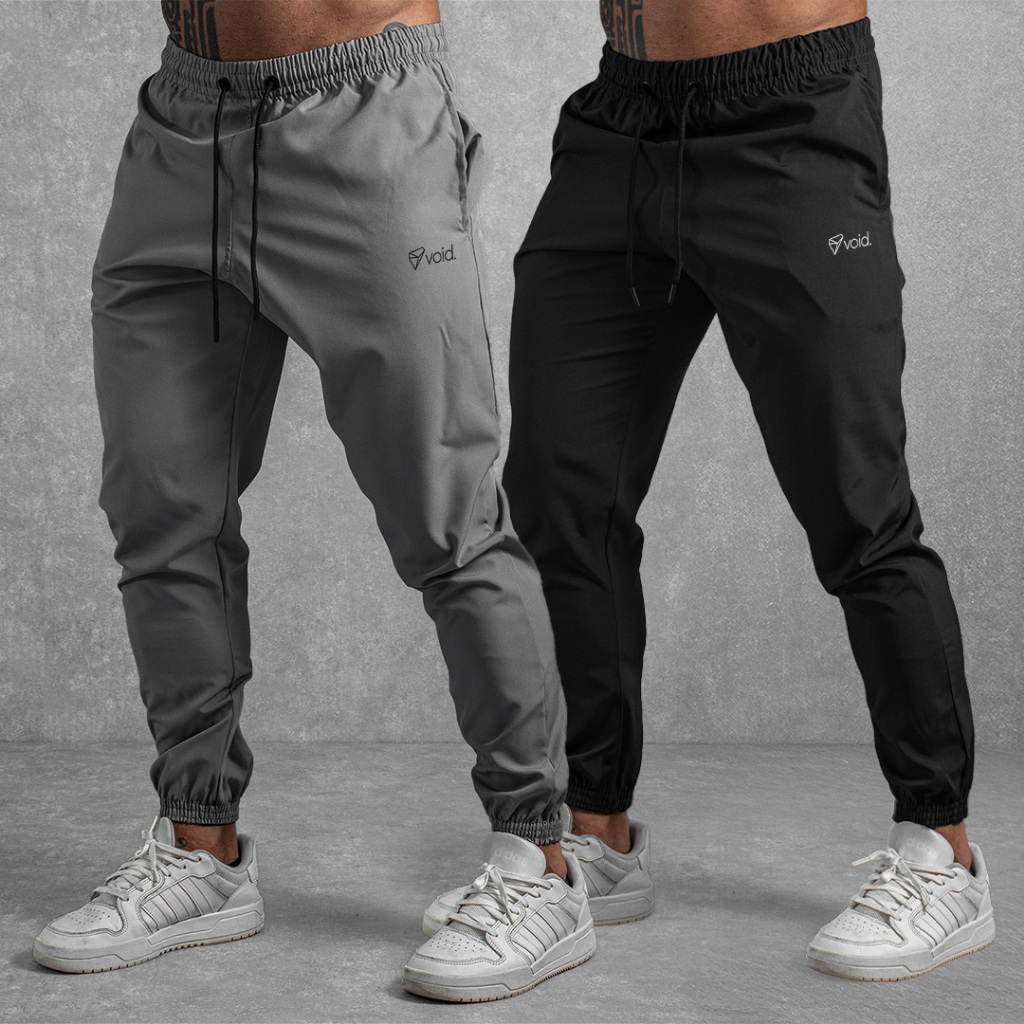 Kit 2 Calça Jogger Tactel com Elastano para Treino e Verão Masculina Academia
