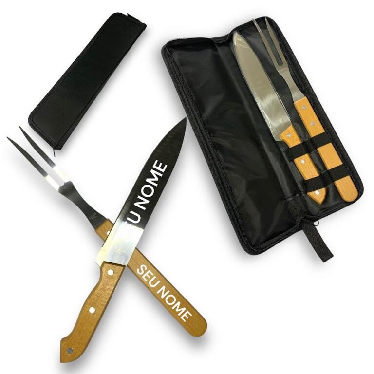 Kit Churrasco Personalizado 2 Peças Case Logo Tim