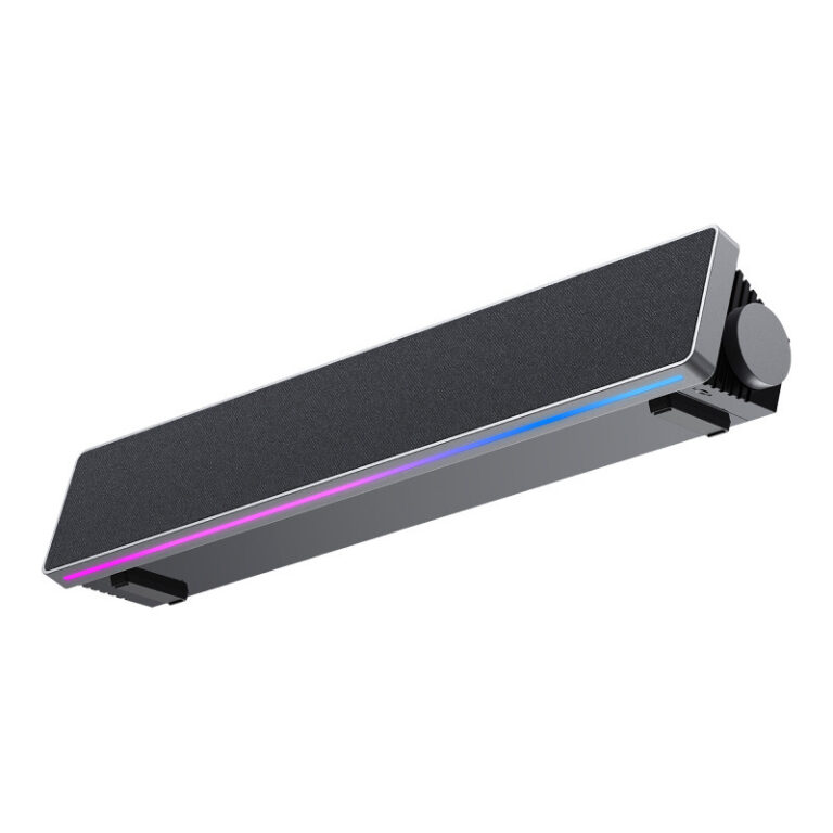 Soundbar USB 14W com Iluminação LED e Controle d