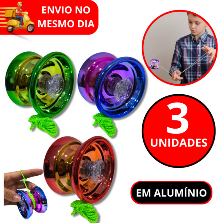 KIT 3 Io-io Yoyo Ioio Yo-yo Ioiô Aluminio Super R