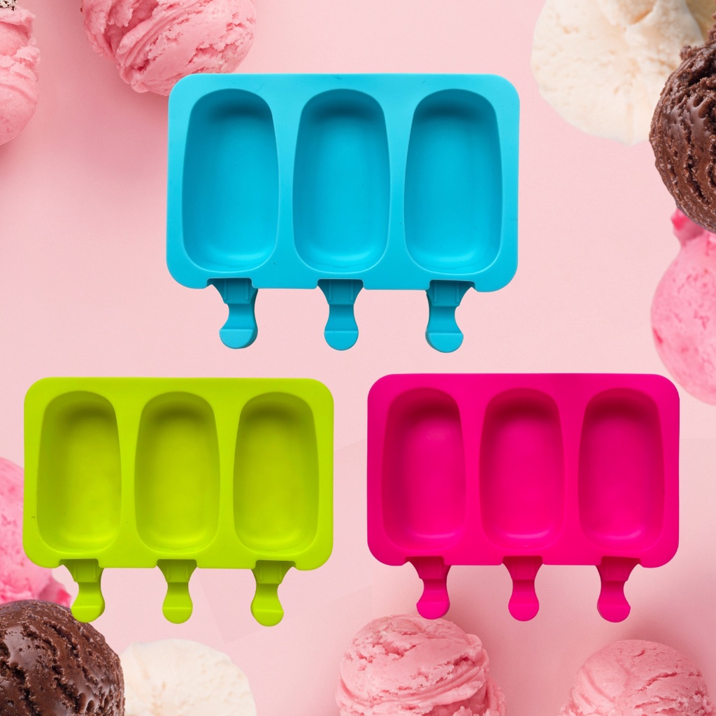 Forma De Sorvete Material Silicone Formato Normal Lisa Para Picolé Gelo Chocolate Doces Magnum