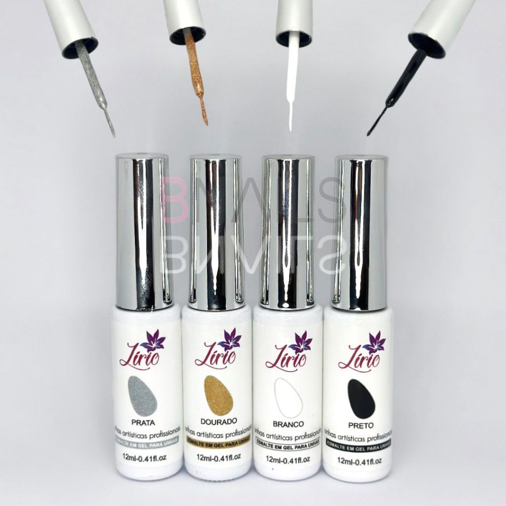 Esmalte Em Gel Ponta Fina Liner Lirió Lançamento Pincel Ultra Fino Para Unhas Nail Art