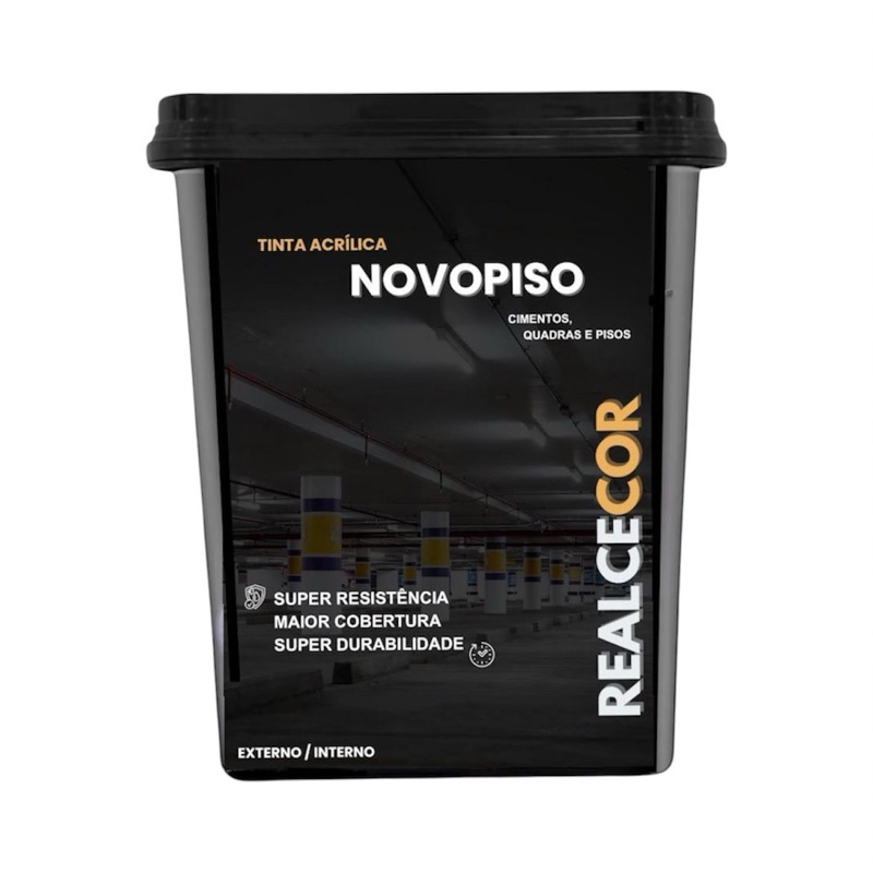 Tinta Acrílica Realcecor Piso 16litros Cinza Premium Luxo Antimofo Sem cheiro Pronta entrega