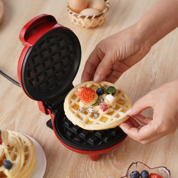 Maquina De Waffles Eletrica Mini Portatil Antiader
