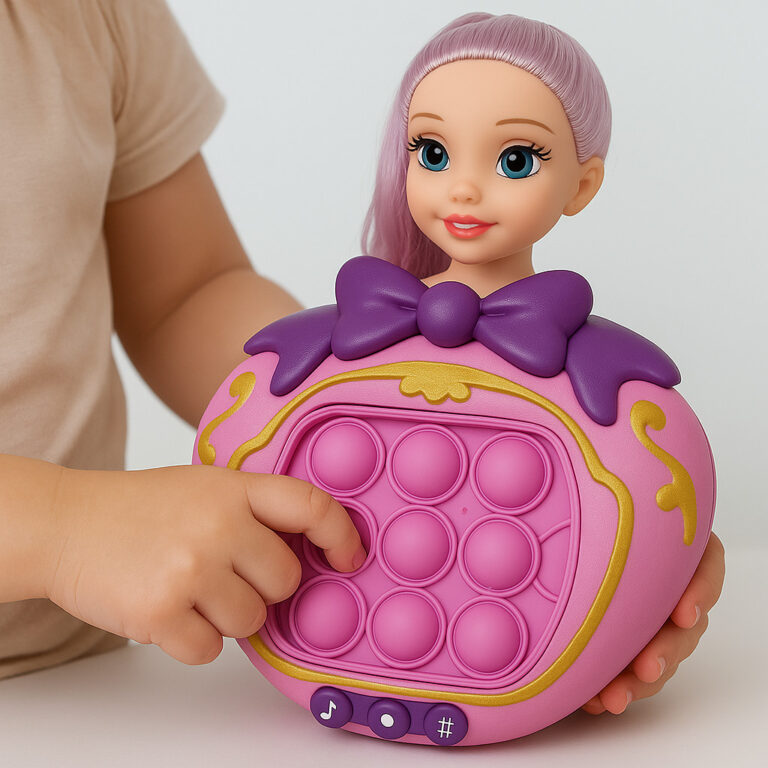 Boneca Princesas Pop It Eletrônico Brinquedo Sens