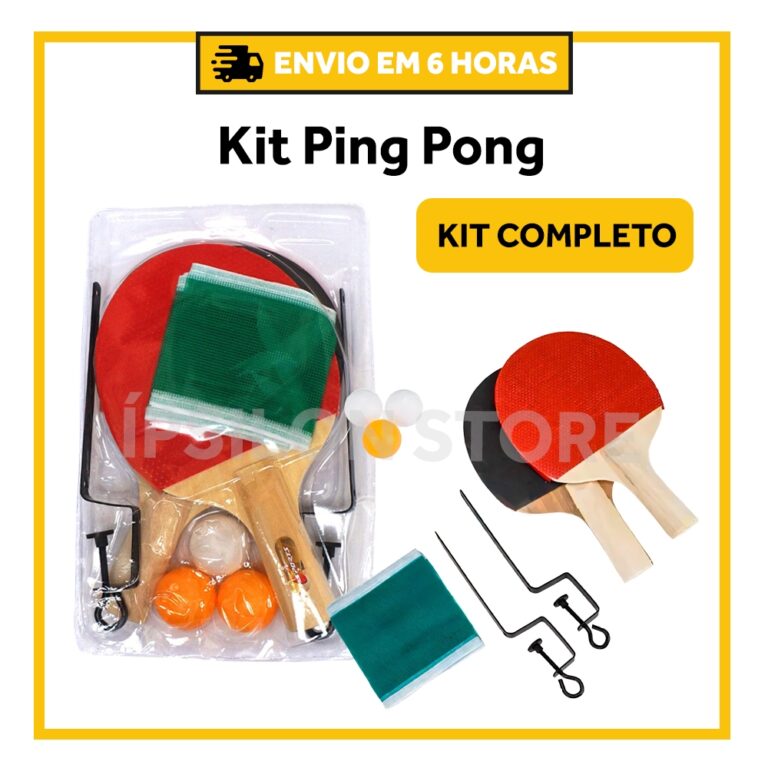 Kit Ping Pong Tenis De Mesa 2 Raquetes 3 Bolas Sup