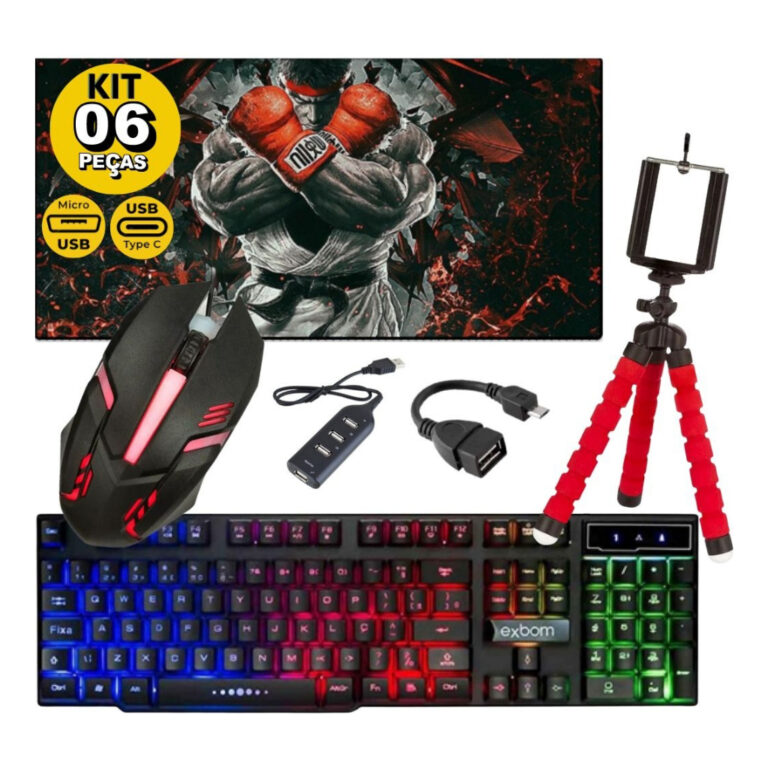 Kit Mobilador Gamer Para Android Com Teclado Mouse