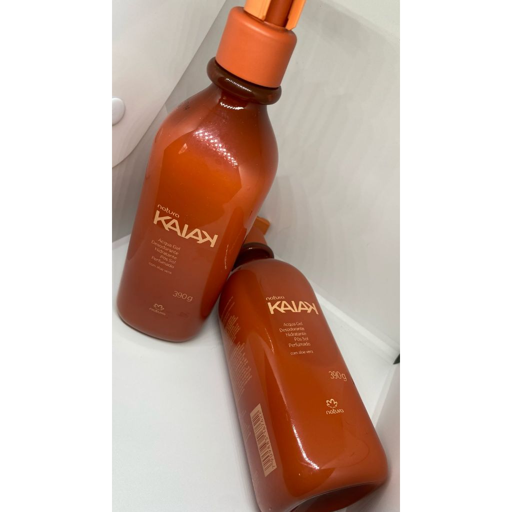 Acqua Gel Desodorante Hidratante Pós-Sol Kaiak Natura 390g  Frescor,Hidratação,Toque Suave,Delicado