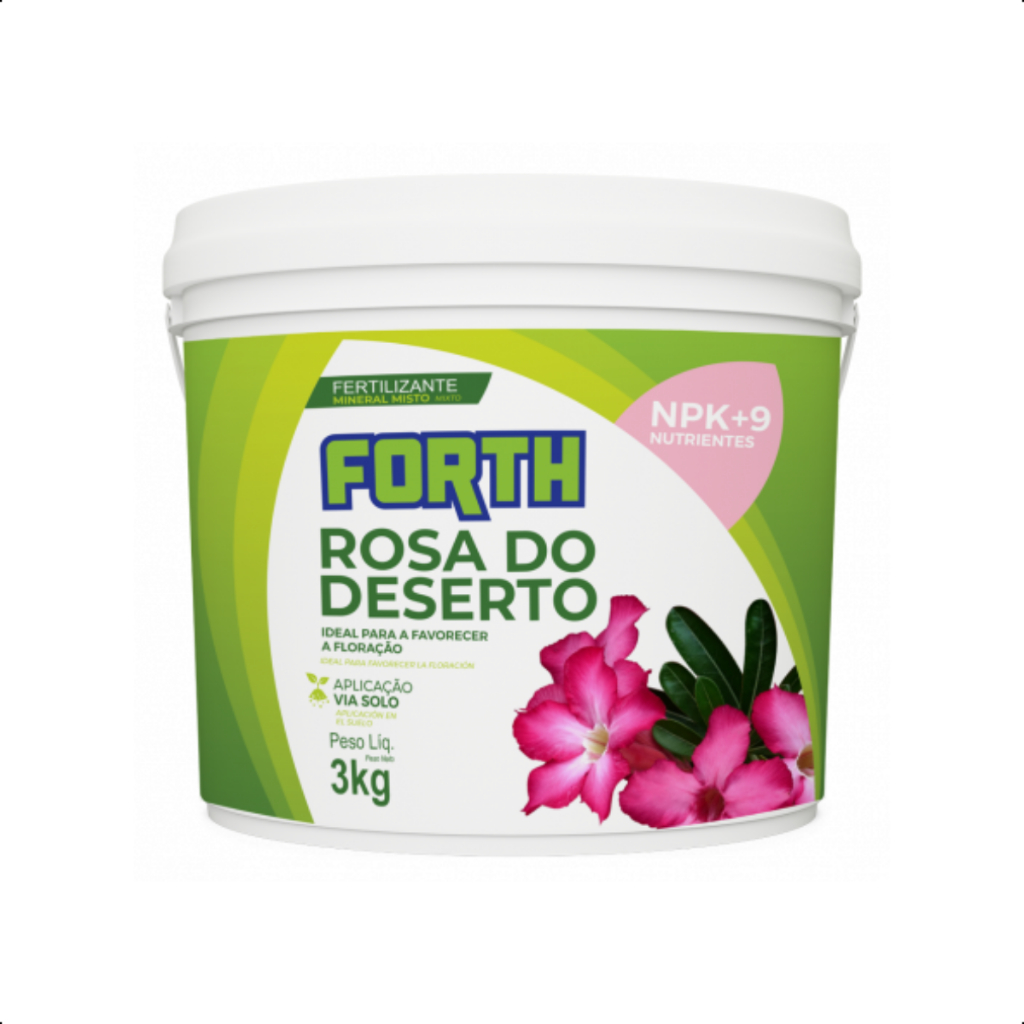 Adubo Fertilizante Forth Rosa Do Deserto Crescimento Floração NPK+