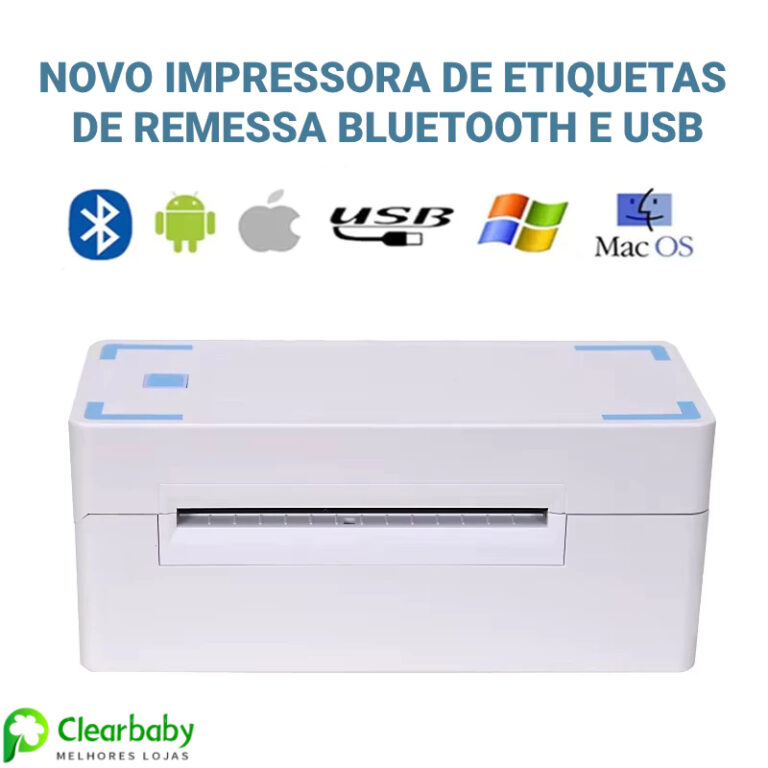 Impressora Térmica Bluetooth e USB 203dpi 108mm &