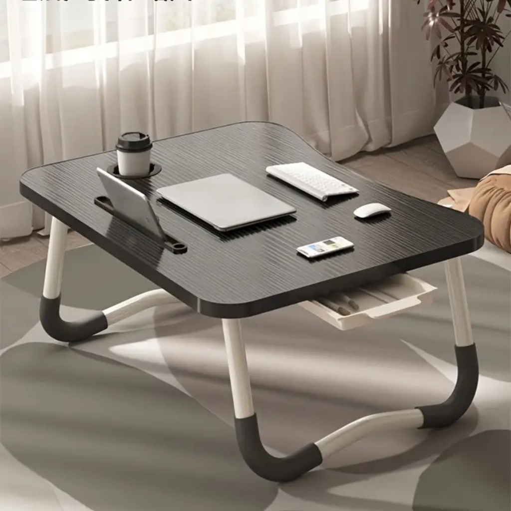 Mesa Dobrável para Notebook Portátil Articulada Mdf Suporte para Laptop Cama Estudo Porta Tablet