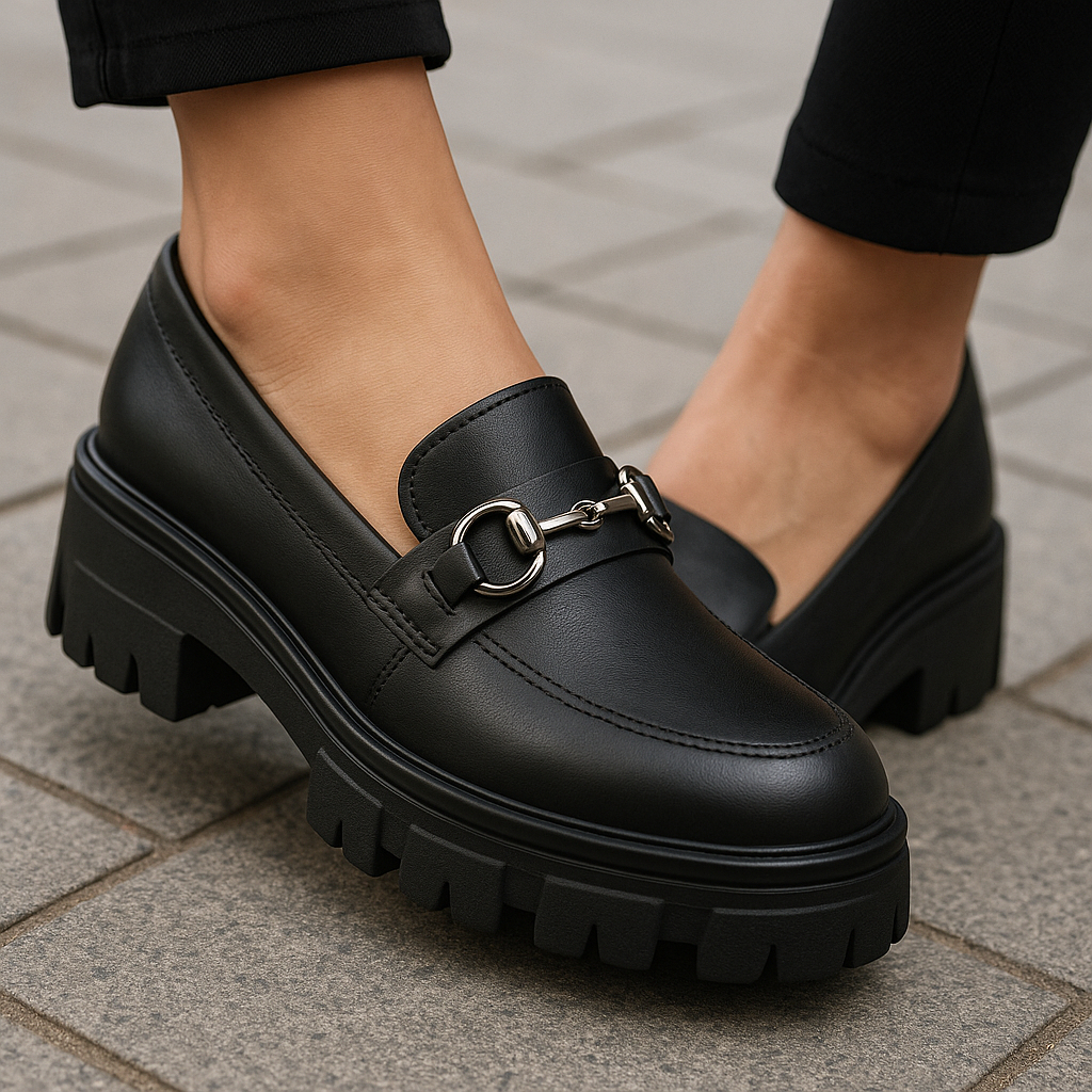Mocassim Feminino Tratorado Sapato Oxford Plataforma Blogueira Tendencia