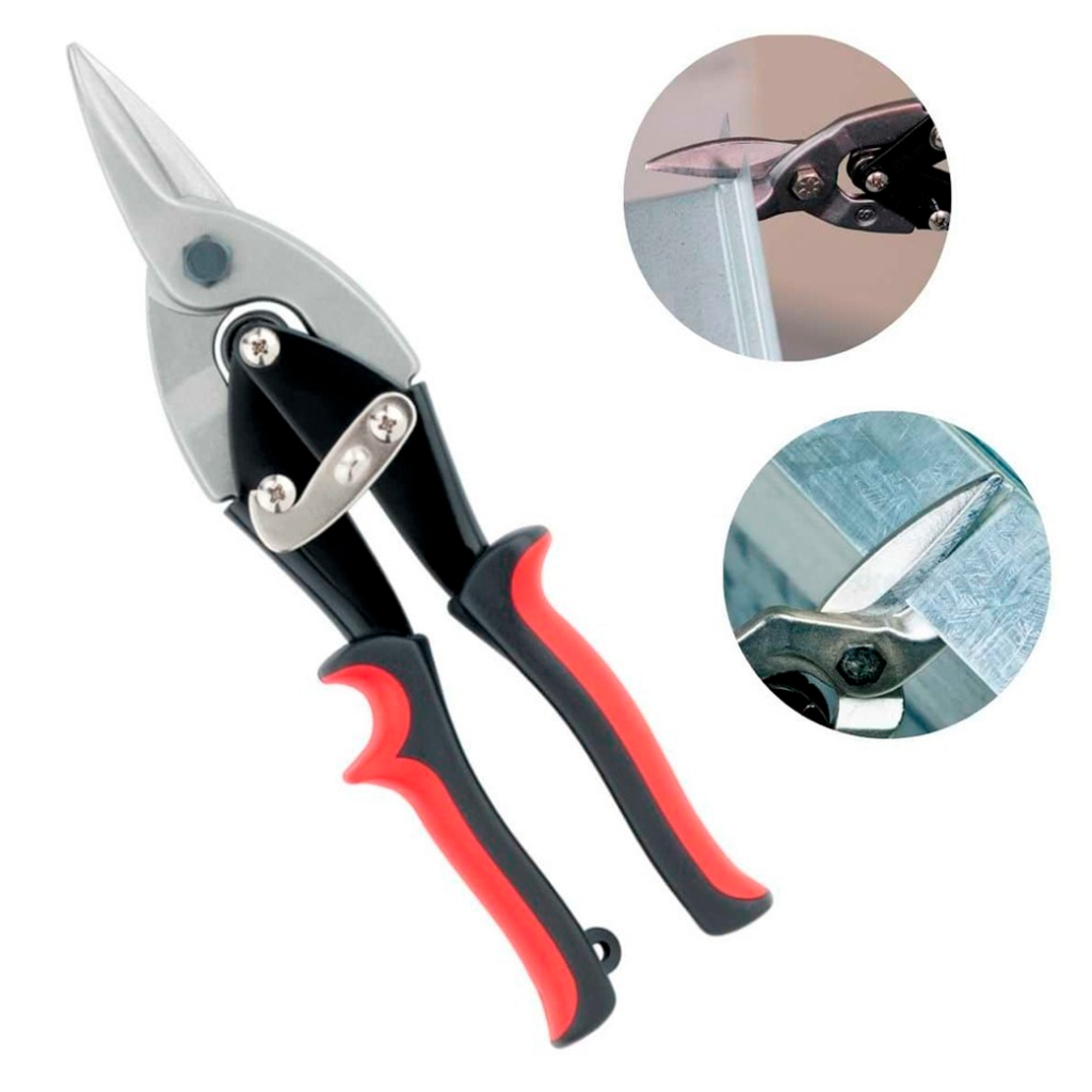 Tesoura Corta Chapa Calha Galvanizado Aviação Corte Reto 250mm – Prático Uso Profissional
