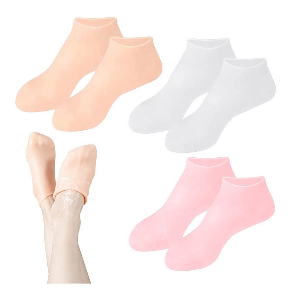 3 Pcs Meias De Silicone Para O Cuidado Dos Pés Ge