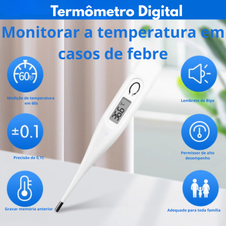 Termometro Digital Display LCD Desligamento Automa