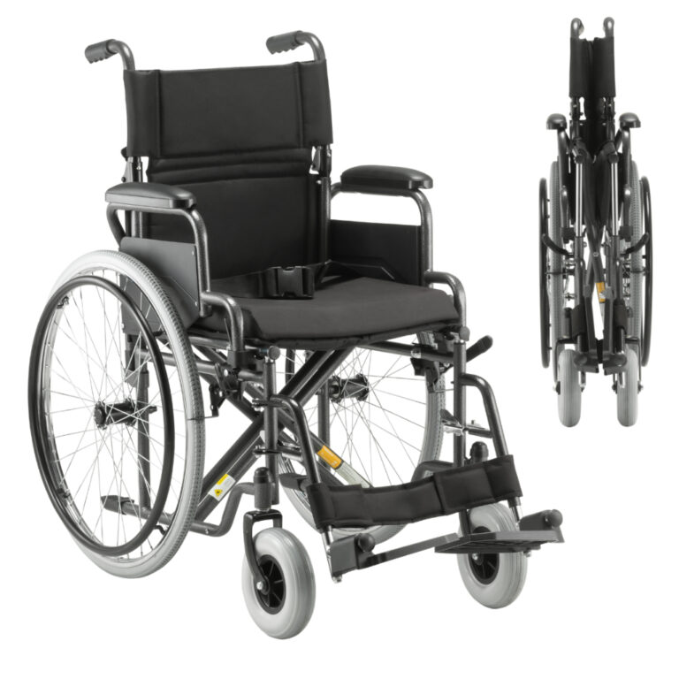 Cadeira de Rodas Dobrável com Cinto e Almofada at