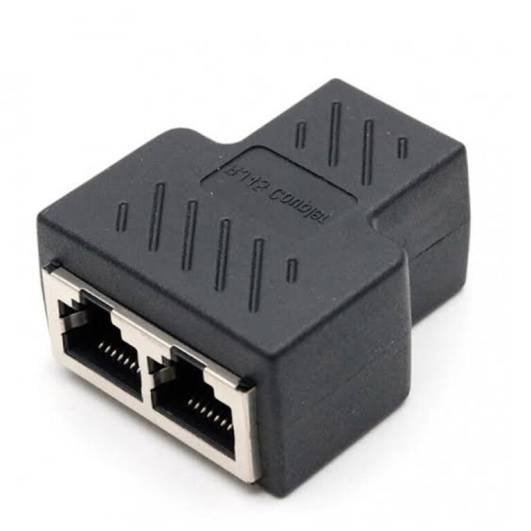Adaptador distribuidor Cabo de Rede 1 a 2 vías Rj