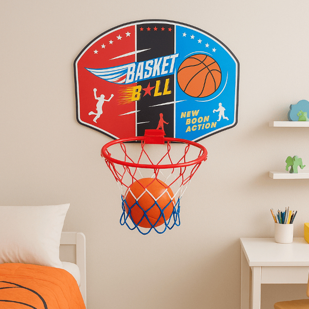 Kit Basquete Infantil Cesta + Bola + Bomba de Ar B