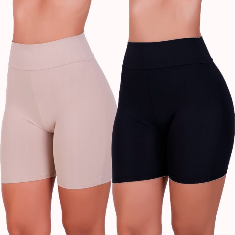 Kit 2 Short Anágua Modeladora Cintura Alta Segund