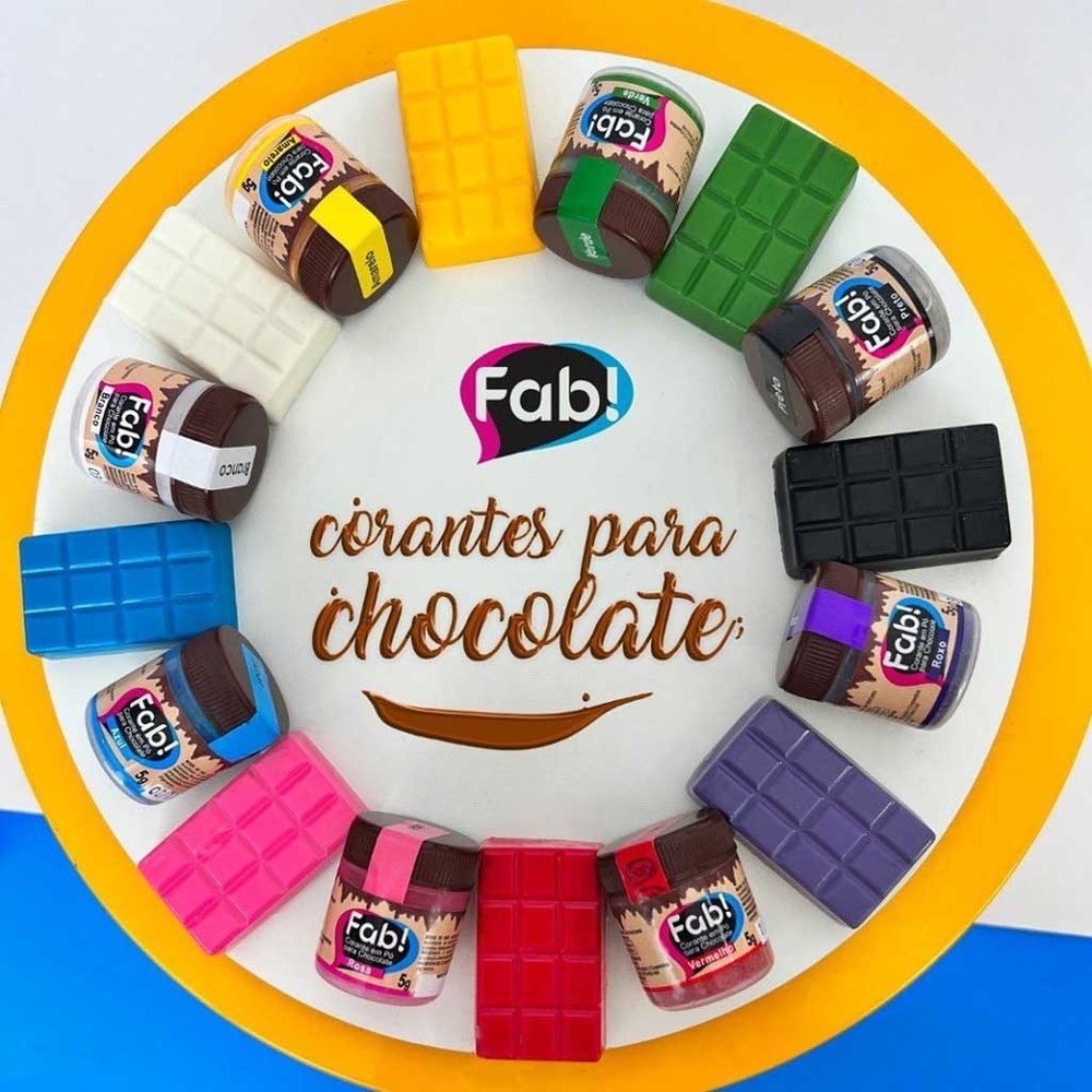 Corante Culinário em Pó Para Chocolate ESCOLHA A COR 5g – Fab