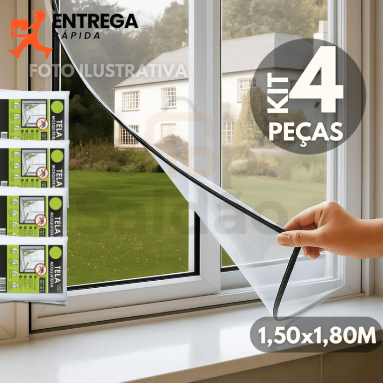 Tela Mosquiteiro Janela 150x180cm Removível Fita 