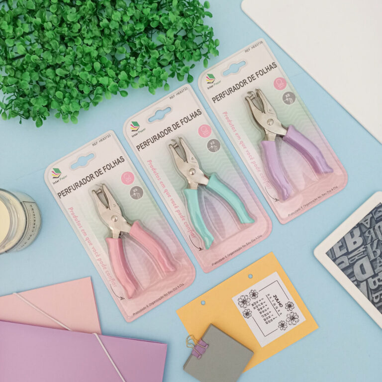Furador de Folhas Alicate Perfurador De Papel 1 Fu