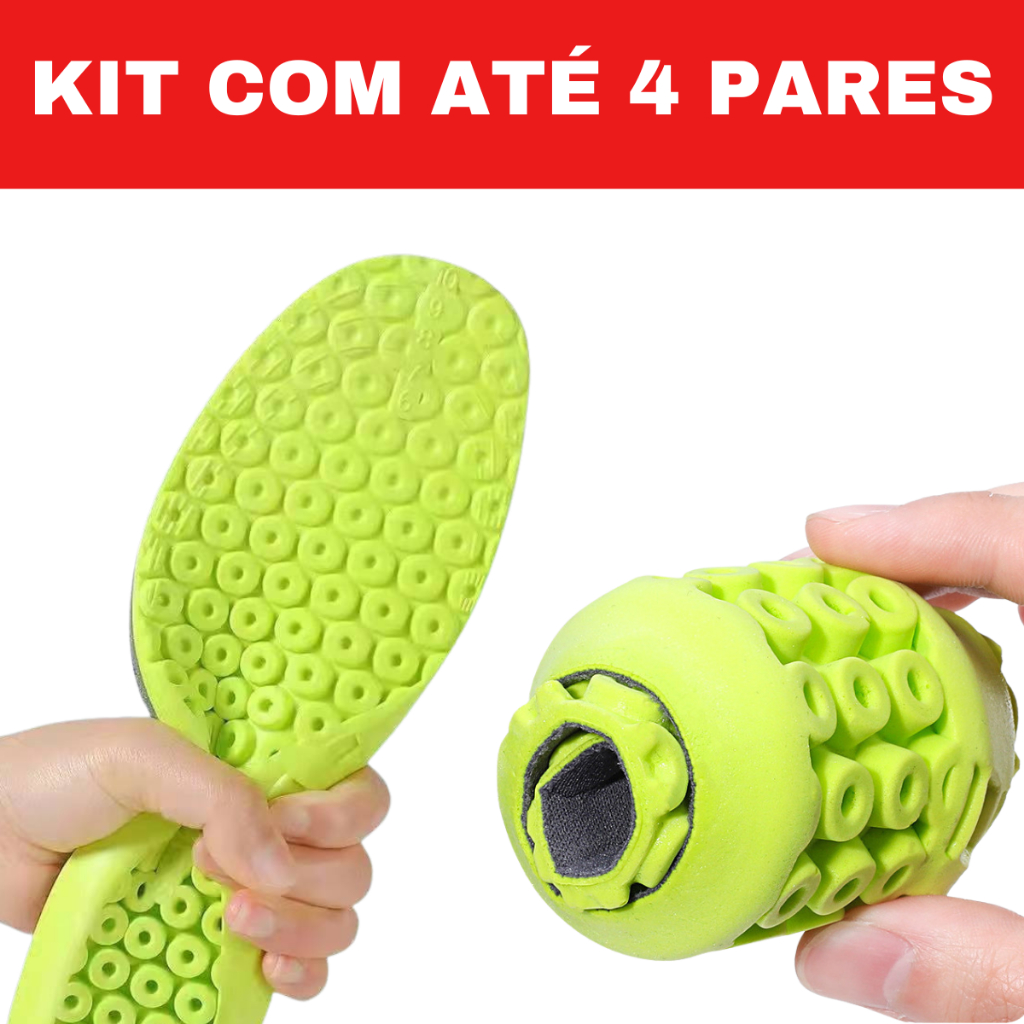 1 a 4 Palmilha para Tênis Conforto Esportiva Ortopédica Antiderrapante Absorve Impacto Caminhada Cor
