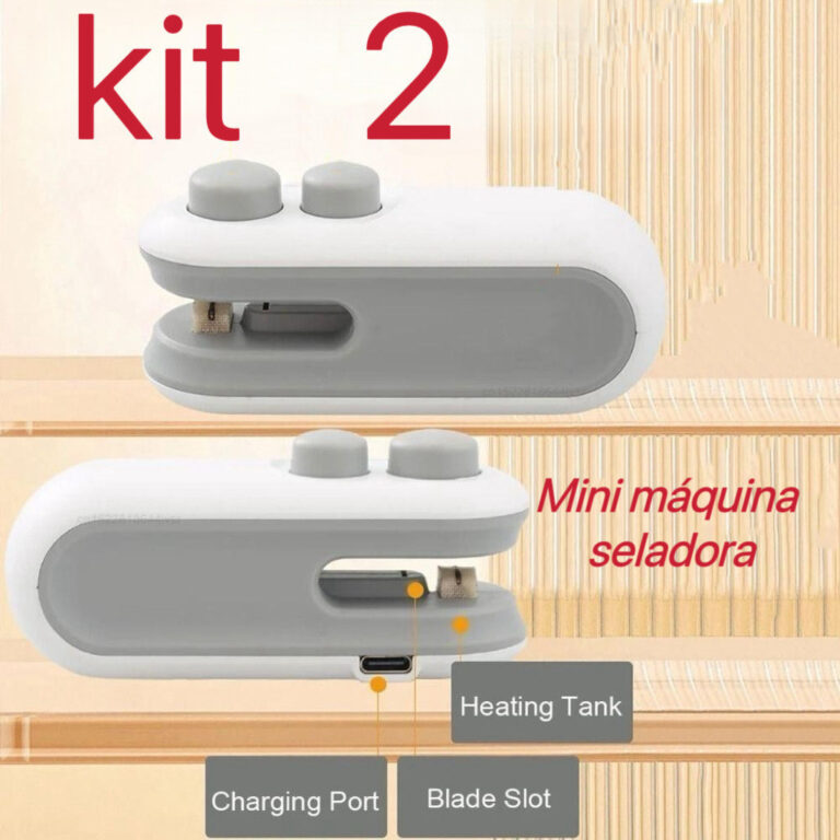 Kit 2 Mini Seladora Plástica Sem Fio para Selagem