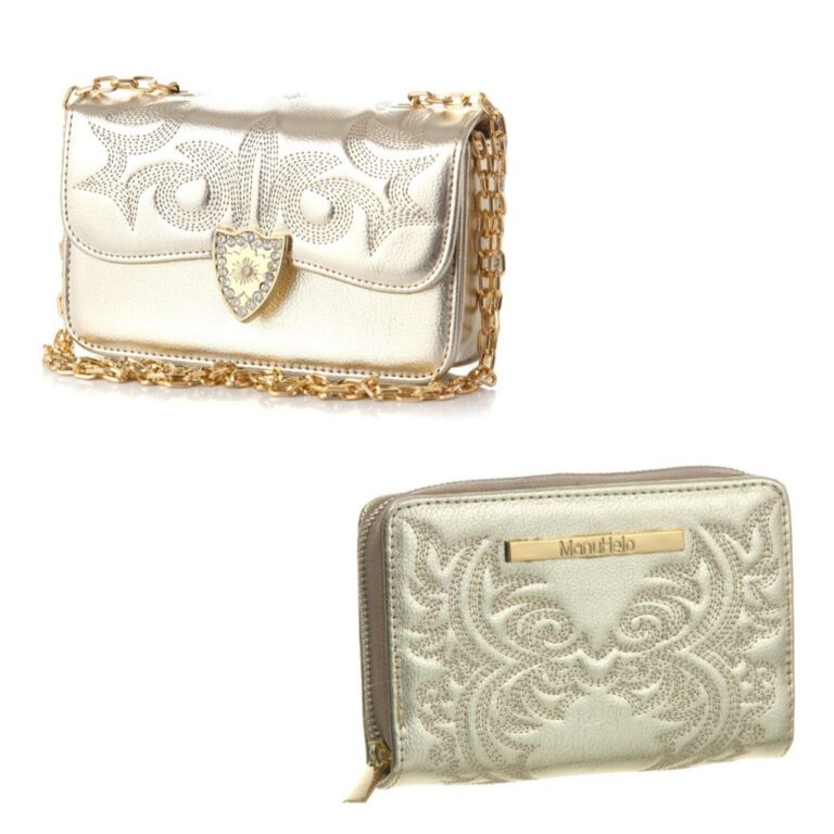 Kit Bolsa Feminina Country Metalizada Bordada + ca