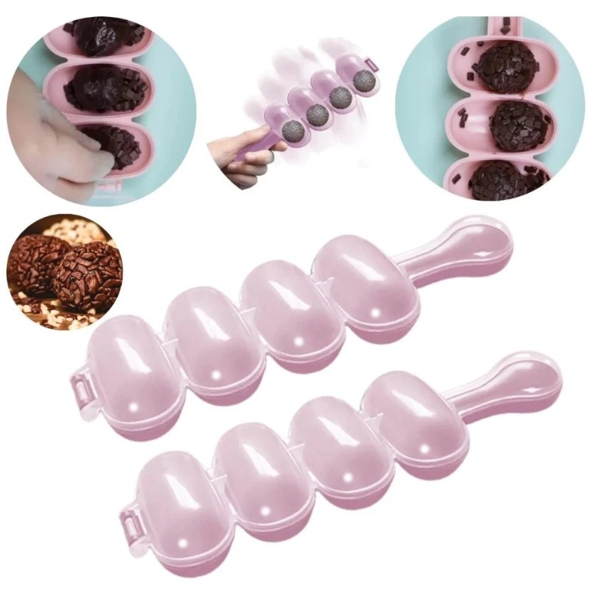 Kit com 1,2 ou 3 Boleadores de Brigadeiros Enrolador Modelador Beijinho Doce Arroz