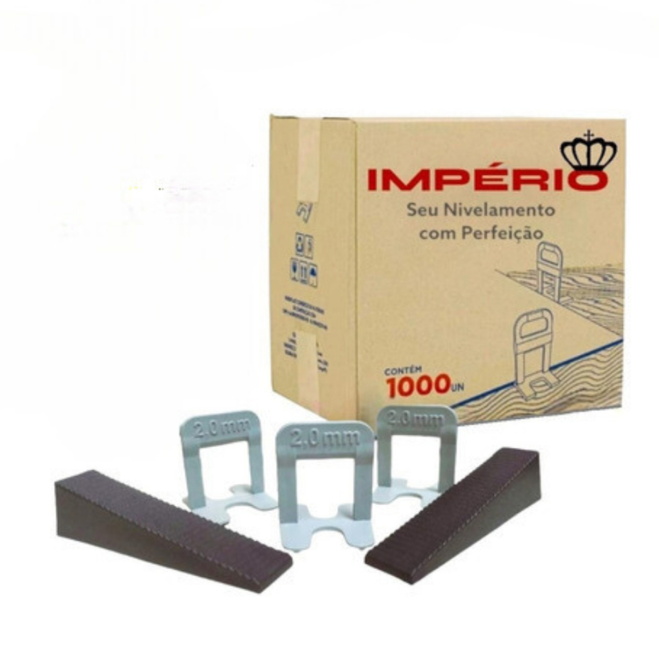 kit 1000 Espaçador nivelador para porcelanato + Cunhas construção Obra