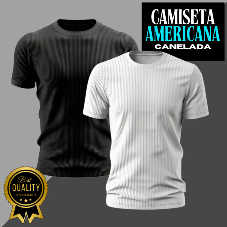 Camiseta Masculina Canelada estilo Americana RAPPE