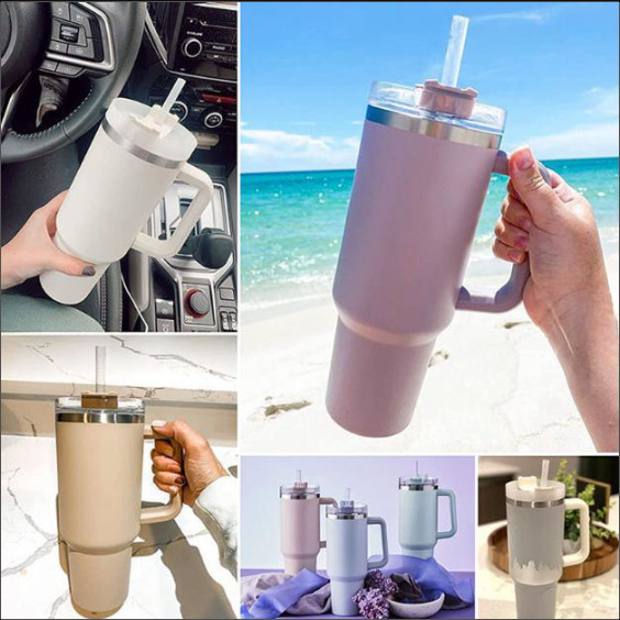 Copo Garrafa Térmico com Canudo 1200 ML Caneca Ga