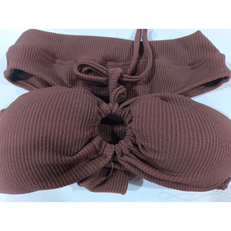 Biquini femenino  con top argola texturado moda pr