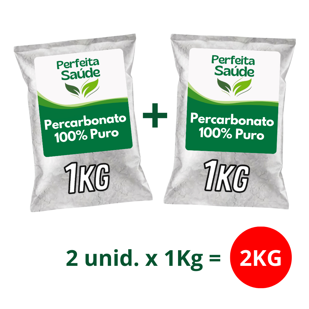 Percarbonato 100% 2Kg, Puro para limpeza em geral, clareador de roupas multiuso